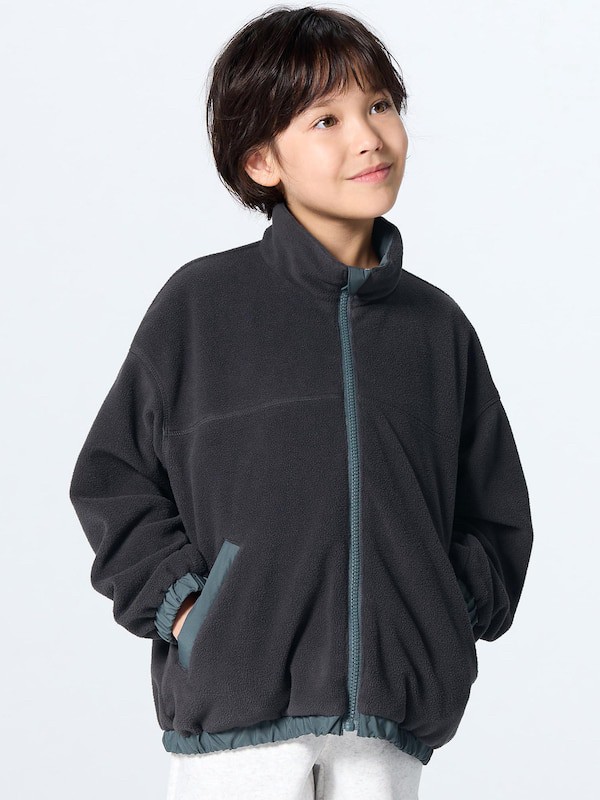 日本 GU KIDS 男女適用雙面穿法羊羔絨外套352203