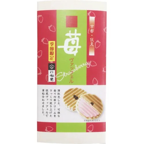 948007日本??季節限定 | 京都伏見草莓瓦夫餅5入