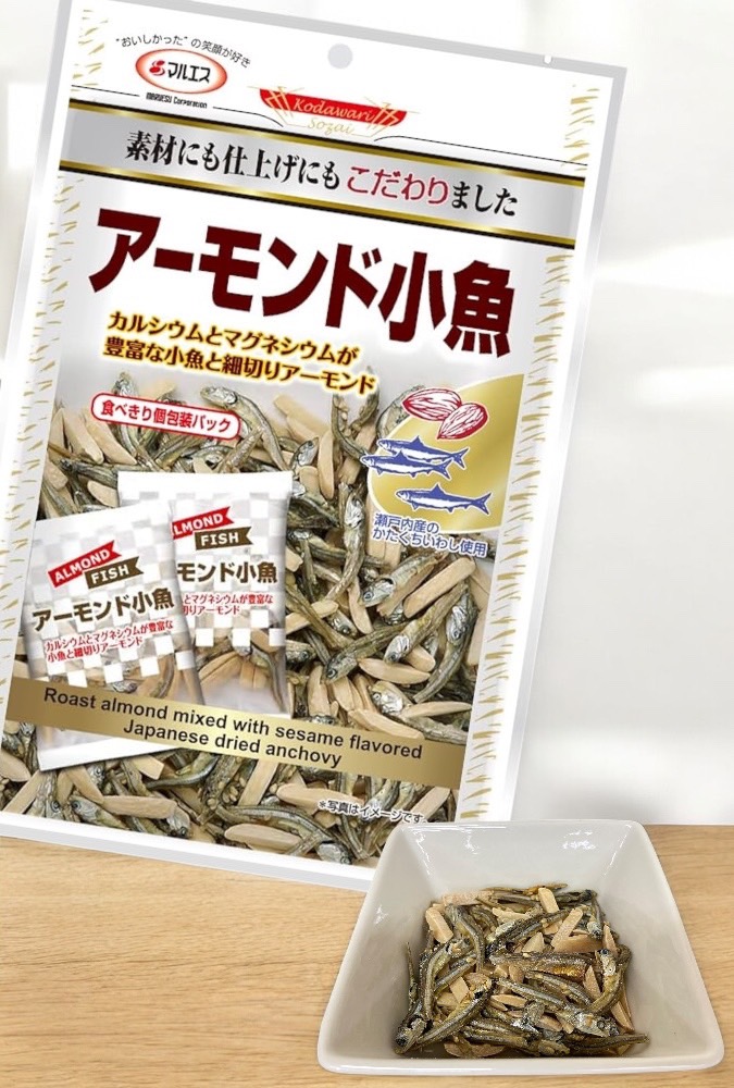 日本?? アーモンド小魚 杏仁小魚36g