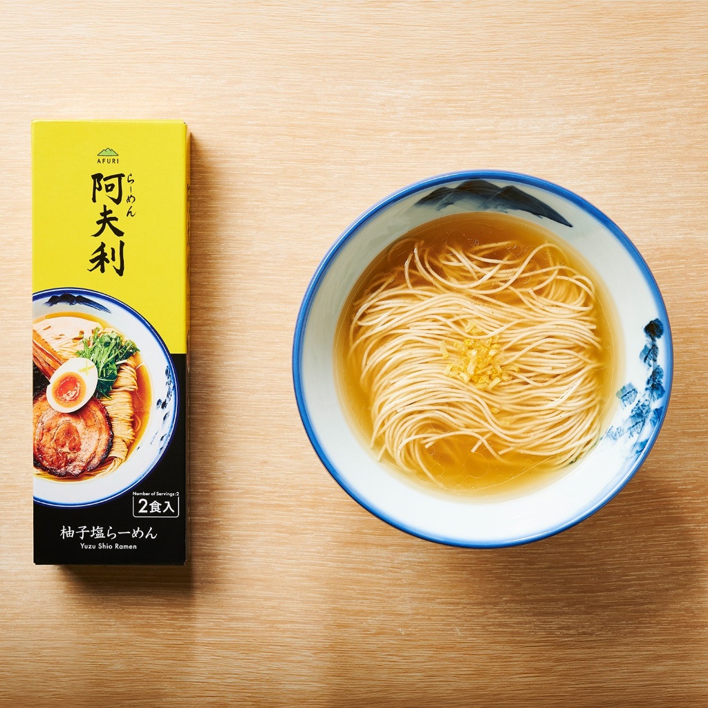 日本AFURI阿夫利 2食入柚子鹽拉麵(盒) 290g