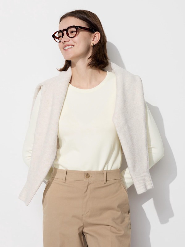 日本 UNIQLO 女款超極暖極致HEATTECH 圓領T恤476857