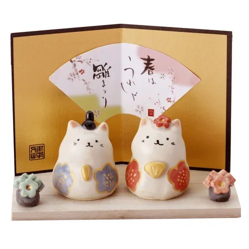 686186日本??貓咪雛人偶擺飾