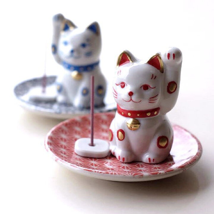 日本🇯🇵招財貓 貓咪 香皿 瀨戶燒