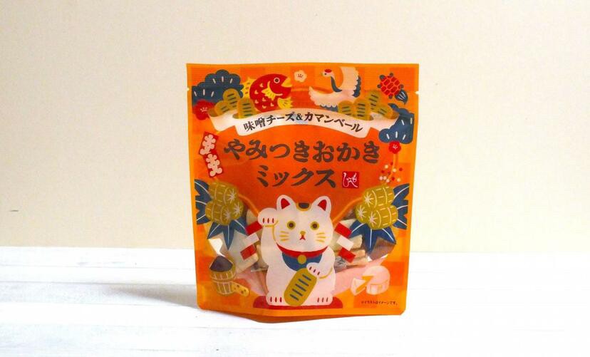 日本??招福貓味噌芝士煎餅綜合包60g