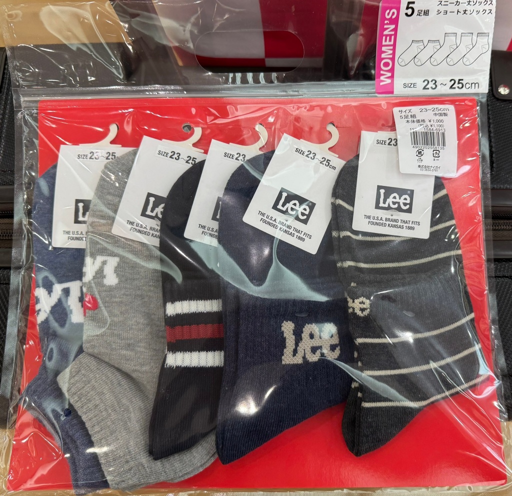日本??女款襪子福袋5足入23-25cm