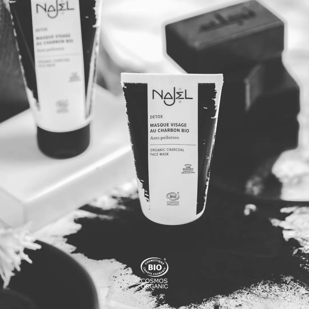 法國NAJEL 有機植物炭深層潔淨面膜 75ml