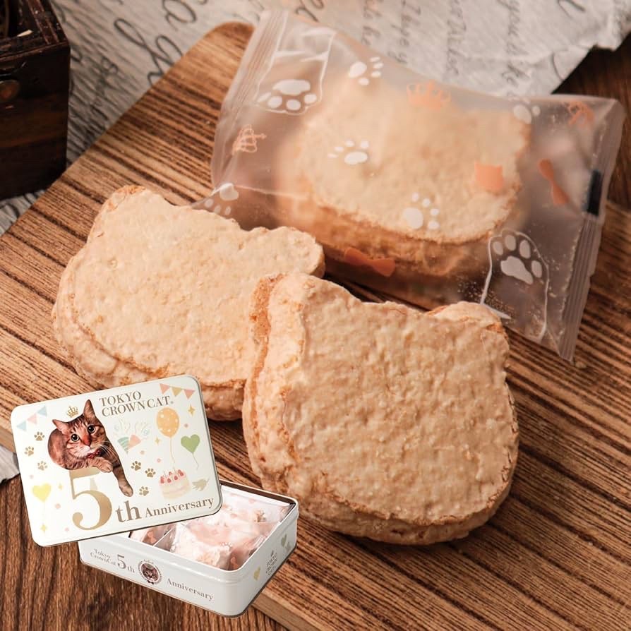 日本??東京皇冠貓 5週年紀念餅乾禮盒6入