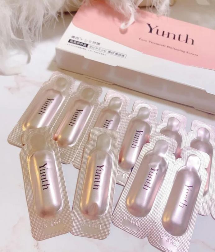 日本Yunth 100%高純度生維他命美白導入美容液(1mlx28支/盒)