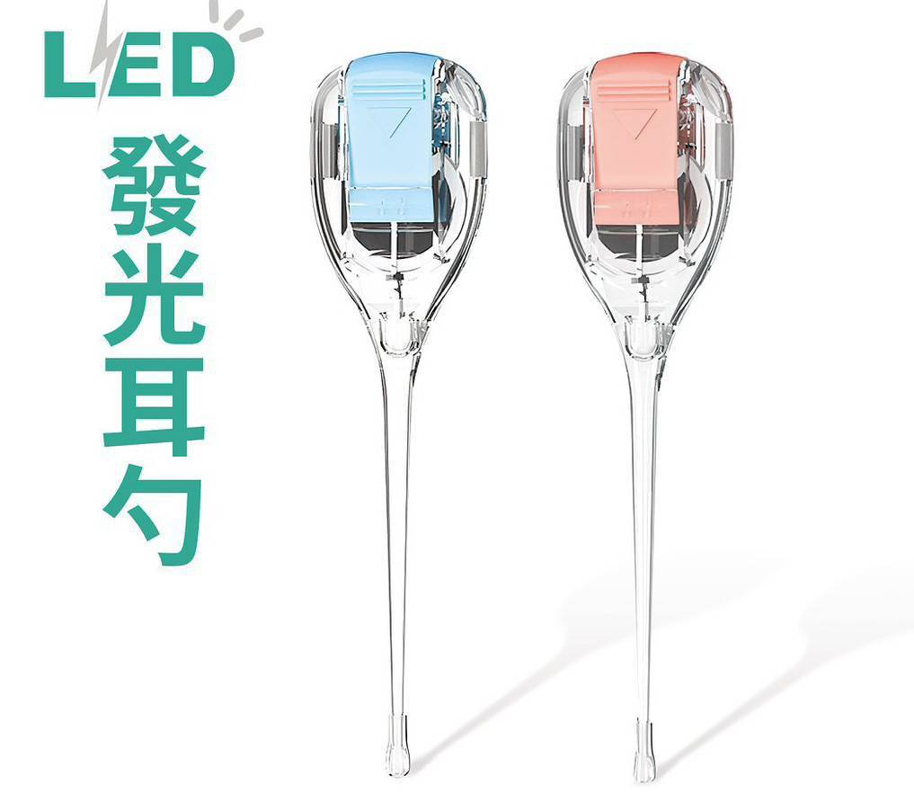 ?LED 發光耳勺(顏色隨機)《一組兩支》