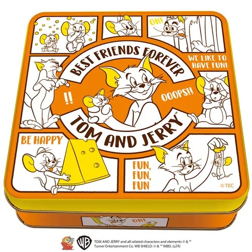 743378日本??湯姆貓與傑利鼠 鐵盒巧克力 9入