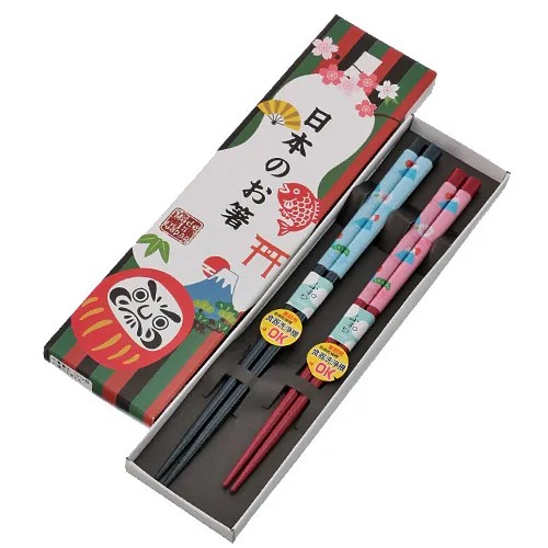日本製小春富士·七福達摩開運對筷