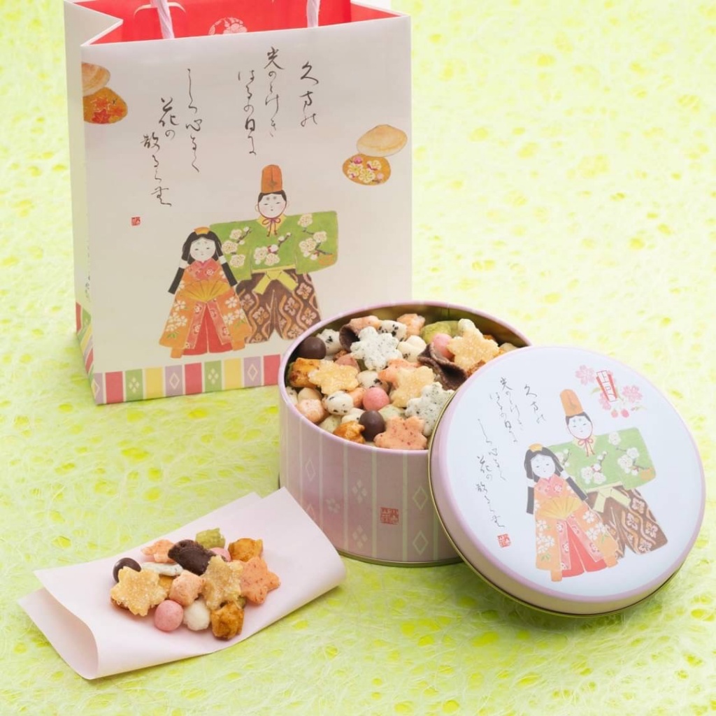 日本小倉山莊限定春季祝福仙貝禮盒