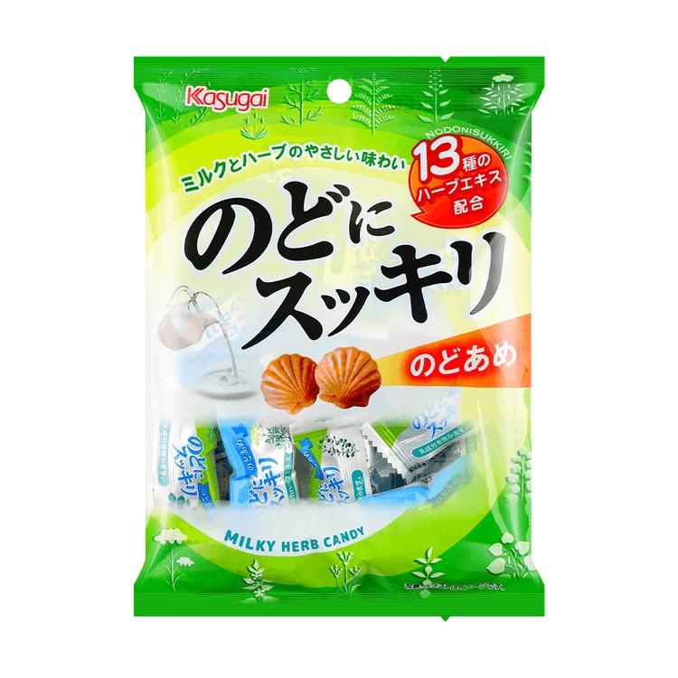 日本 ??Kasugai春日井 貝殼造型 牛奶薄荷喉糖125g