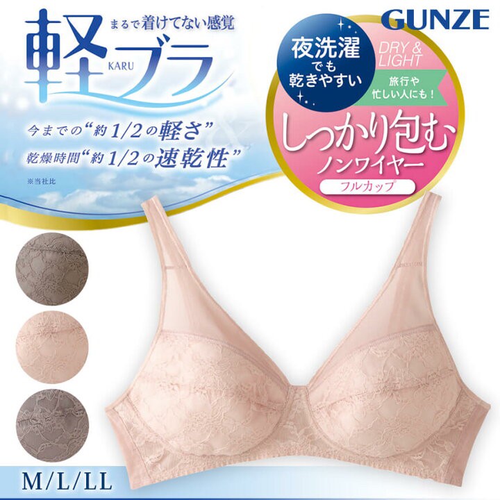 214131日本?? 【GUNZE】輕盈 速乾 透氣 無鋼圈內衣