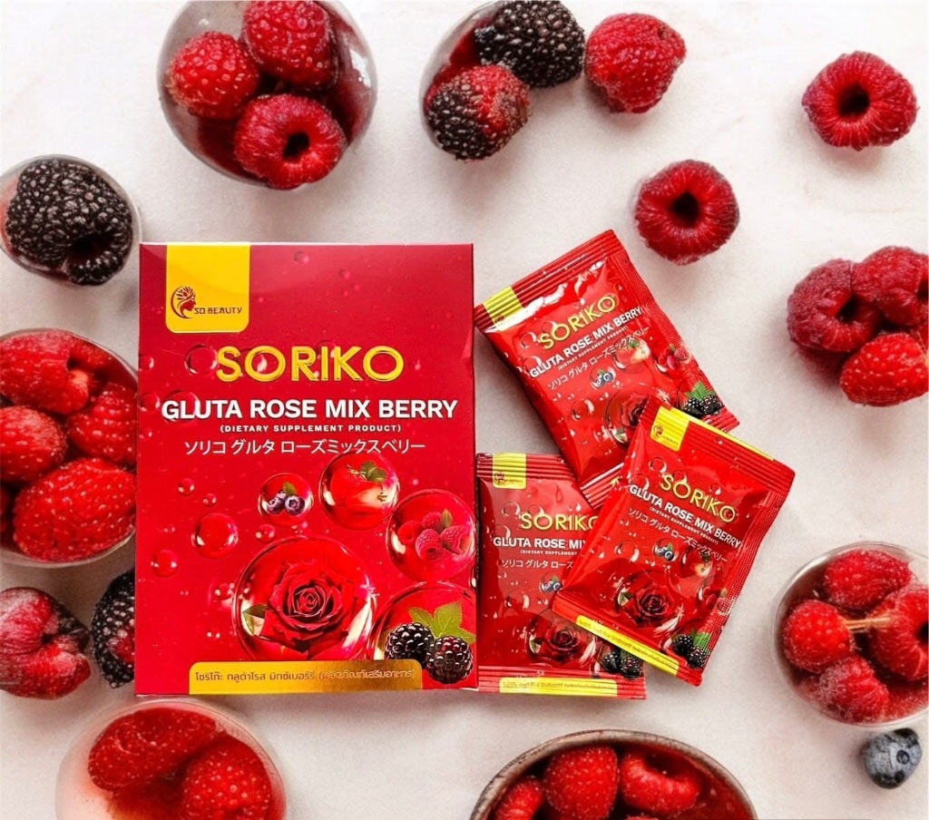 泰國??? SORIKO GLUTA ROSE MIX BERRY ?穀胱甘肽玫瑰混合莓果飲