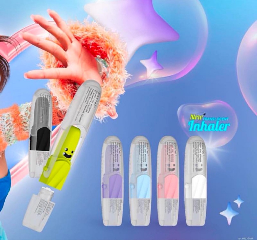 泰國🇹🇭Pastel 透明微笑鼻通薄荷棒 ［一組6支］