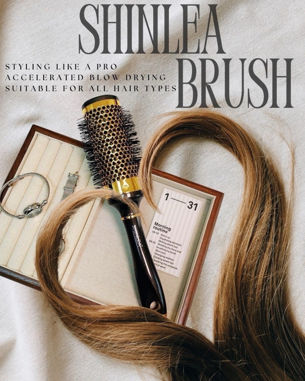 歐美爆款 SHINLEA防靜電離子專業沙龍造型蓬鬆美髮梳滾筒捲髮直髮兩用梳