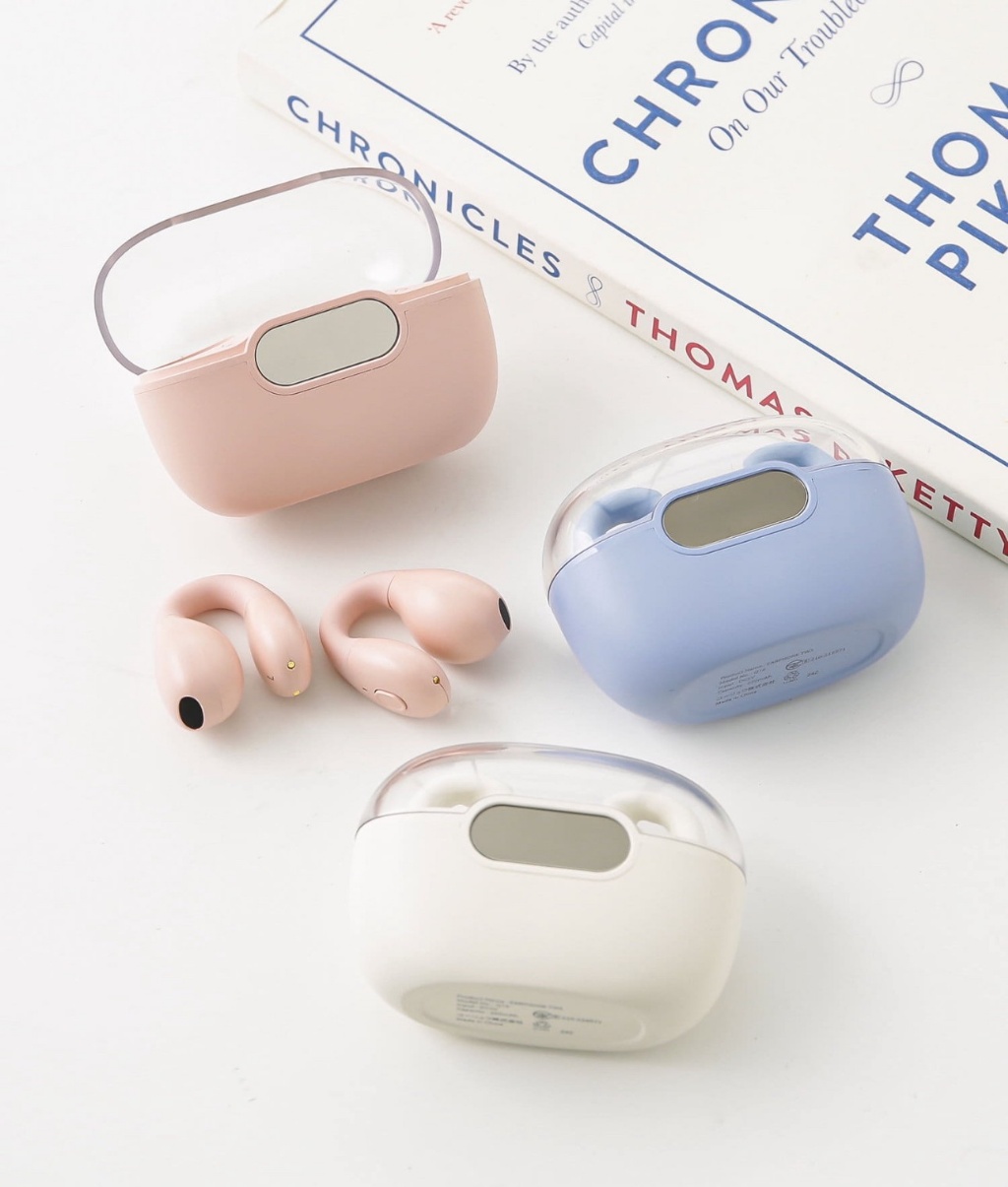 日本??莫蘭迪色系耳掛式藍牙耳機