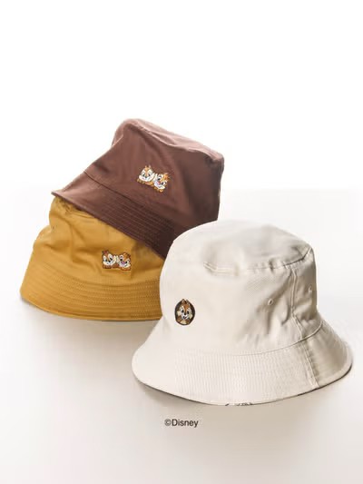 韓國🇰🇷迪士尼 奇奇與蒂蒂 雙面刺繡漁夫帽