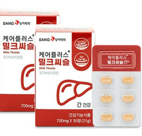 韓國??【SANGA 三佳製藥】Care Plus+ 乳薊護肝錠 700mg × 30錠