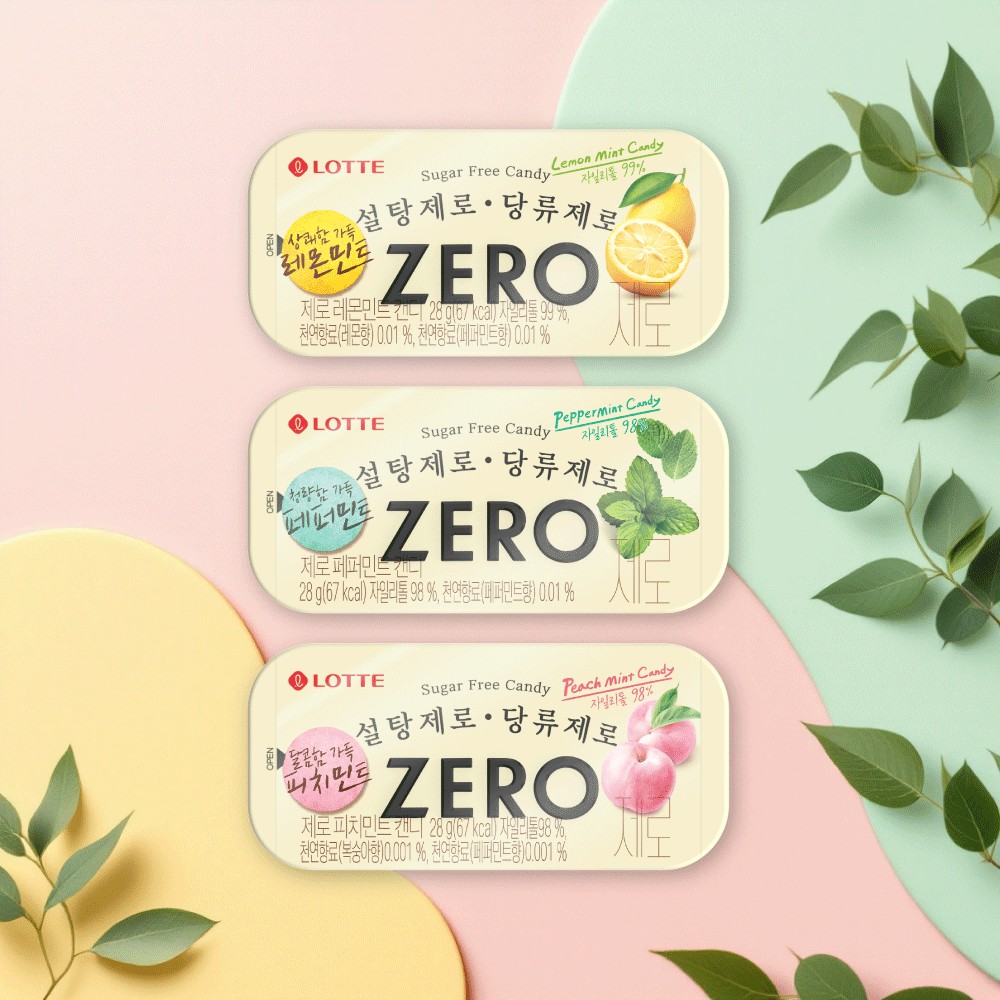 韓國 LOTTE樂天ZERO 無糖薄荷糖28g