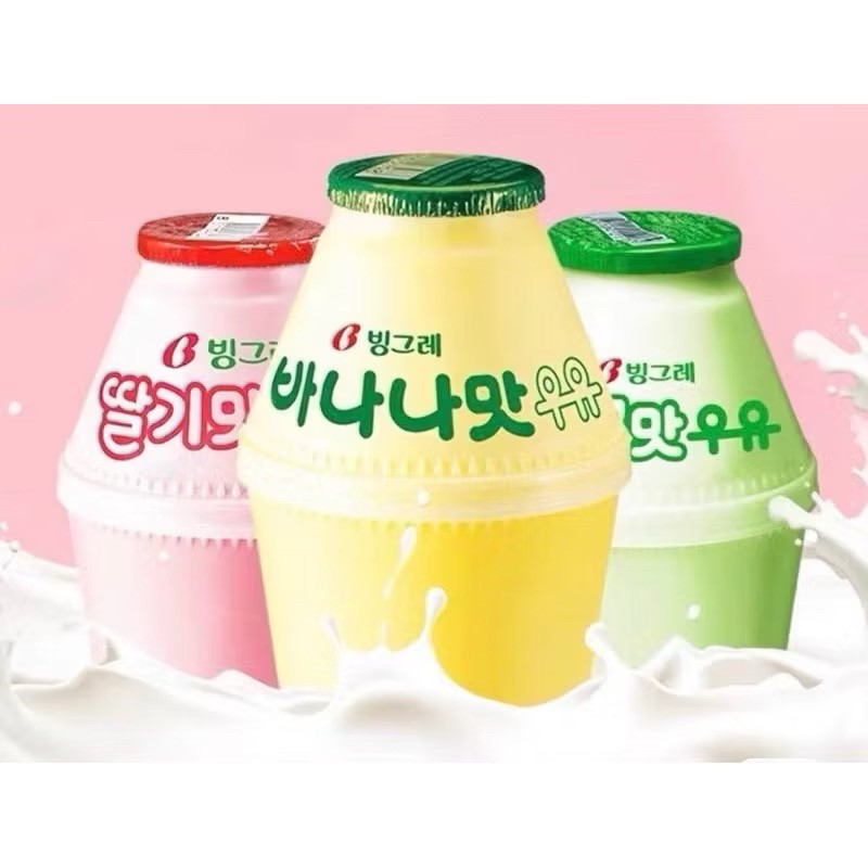 韓國 Binggrae 香味牛奶瓶裝飲品（香蕉牛奶）系列