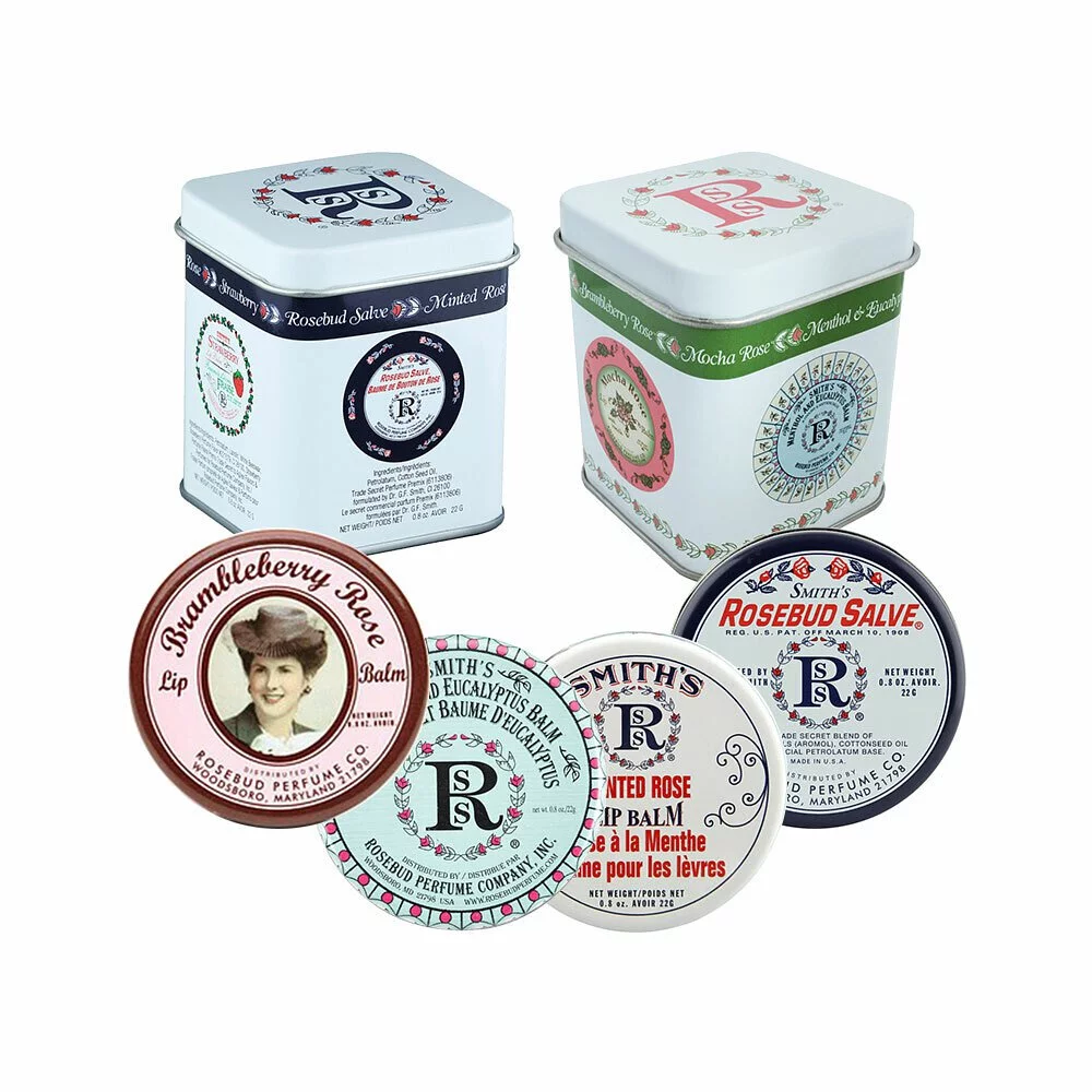 美國原裝Smith's Rosebud 玫瑰花蕾膏-經典鐵禮盒系列(罐裝3入)