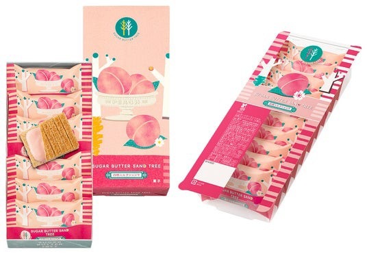 日本限定Sugar Butter Tree 白桃奶霜夾心餅乾禮盒/砂糖樹