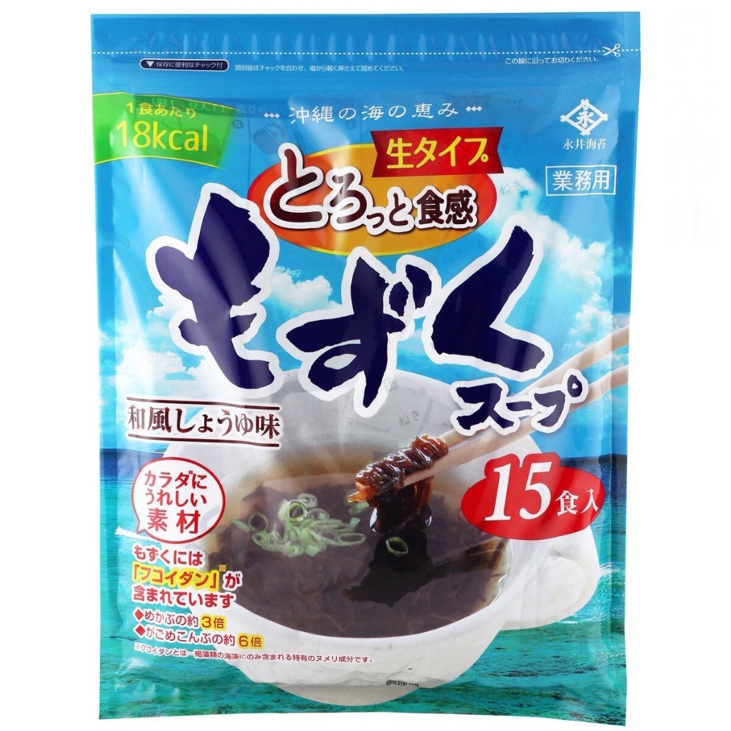 日本🇯🇵永井海苔 沖繩生水雲海藻湯（和風醬油風味）15包入