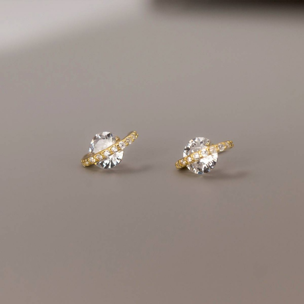 🪐星球鑲鑽法式優雅養耳洞簡約氣質耳環系列