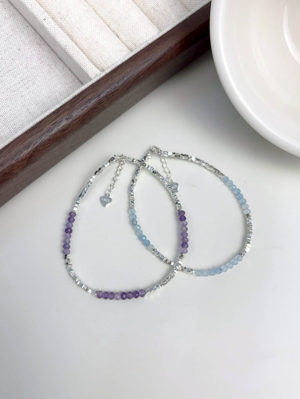 碎碎平安海藍寶造型手鍊