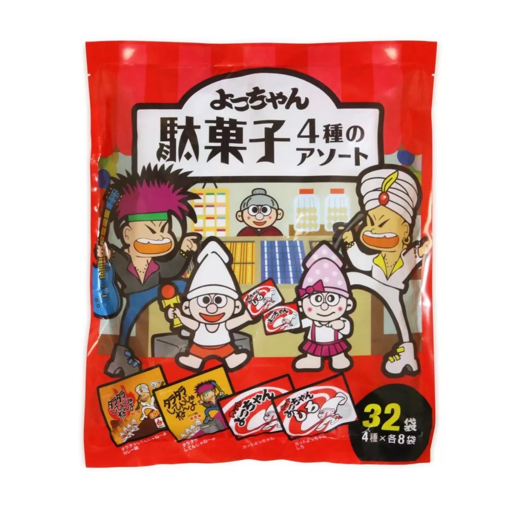 よっちゃん 駄菓子 4種のアソートパック　32袋入り