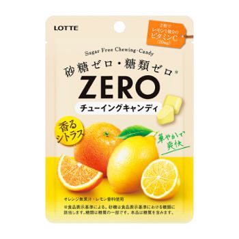 LOTTE【ZERO低卡無糖 咀嚼糖】柑橘柚子新口味26g「一組2包」