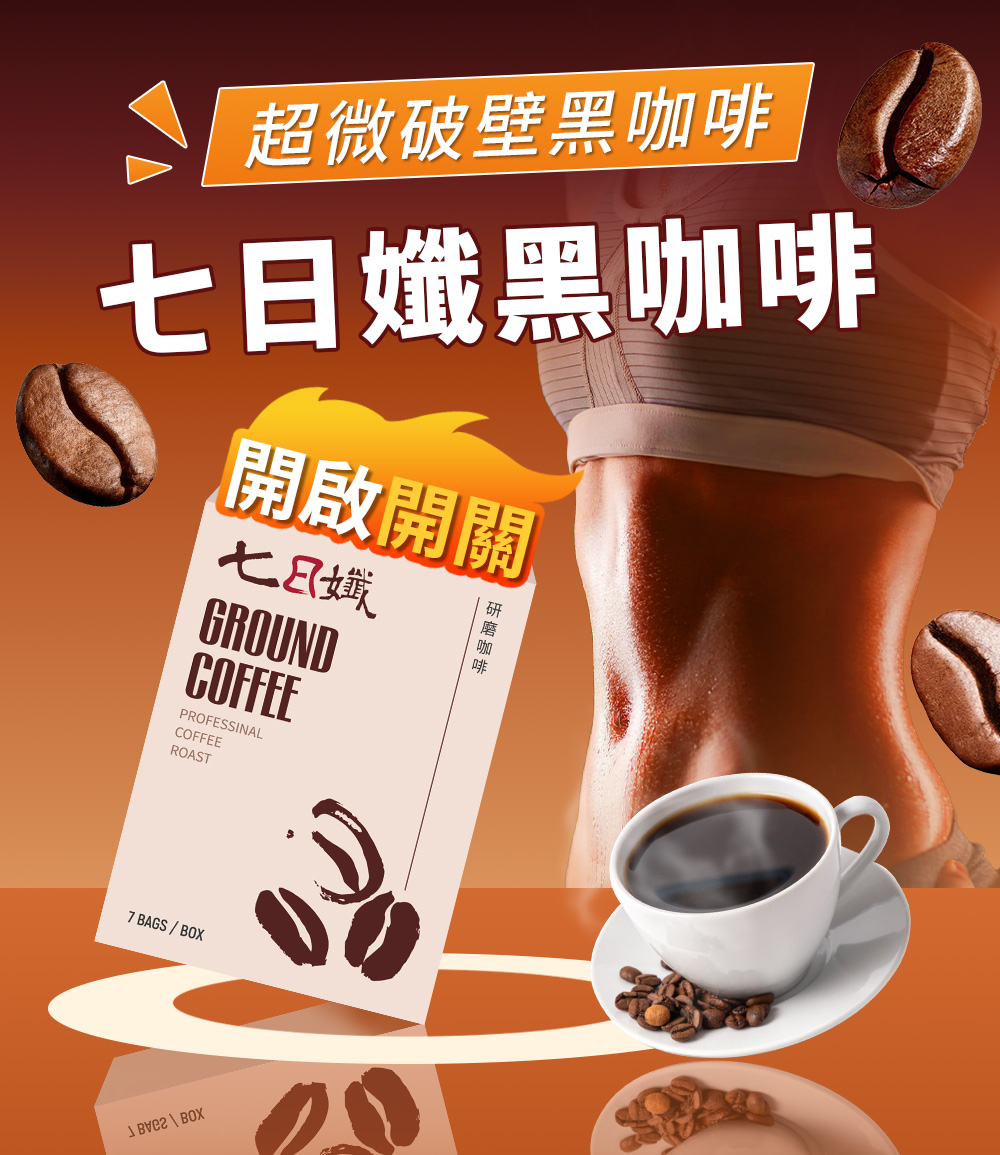 七日孅 研磨咖啡(7包/盒)