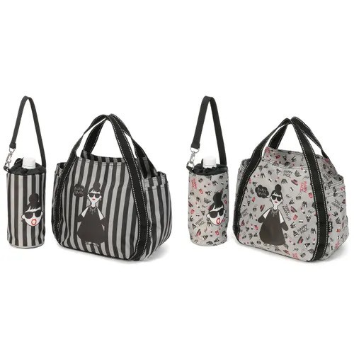 547535日本🇯🇵NEW 時尚女伶雙件組｜保冷便當袋＋保冷水壺袋