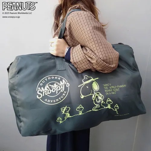 570222日本🇯🇵《SNOOPY山系探險》可折疊大容量波士頓旅行包（35L）