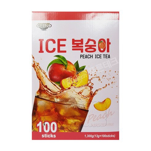 韓國🇰🇷GEENO 冰鎮蜜桃紅茶棒｜13g x 100包
