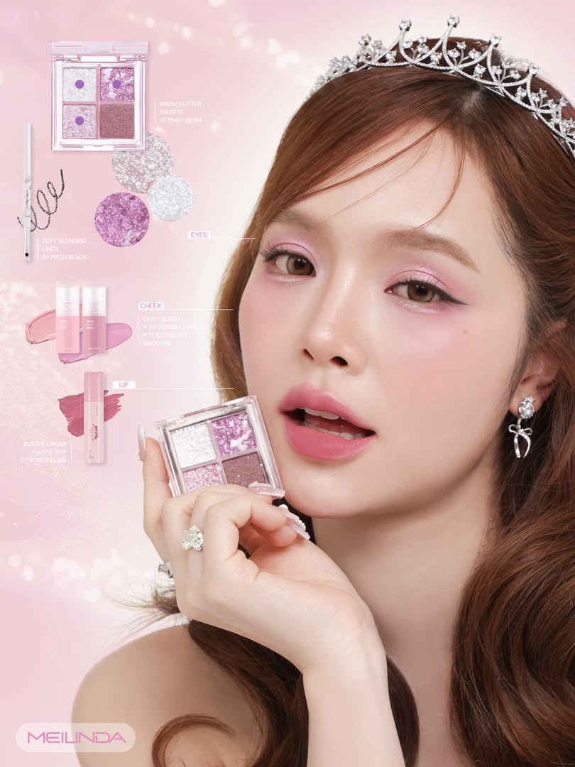 泰國🇹🇭MEILINDA 雪花閃耀眼影盤｜SNOW GLITTER PALETTE