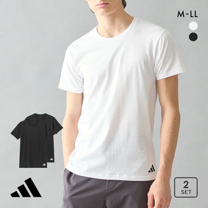 日本👕 adidas 純棉圓領吸汗速乾T恤 2入組