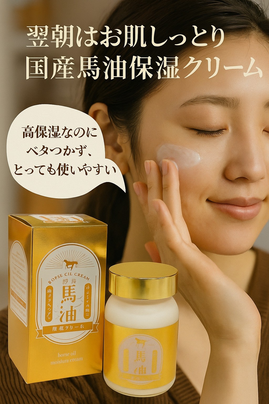 日本製 濃厚保濕馬油霜 75g