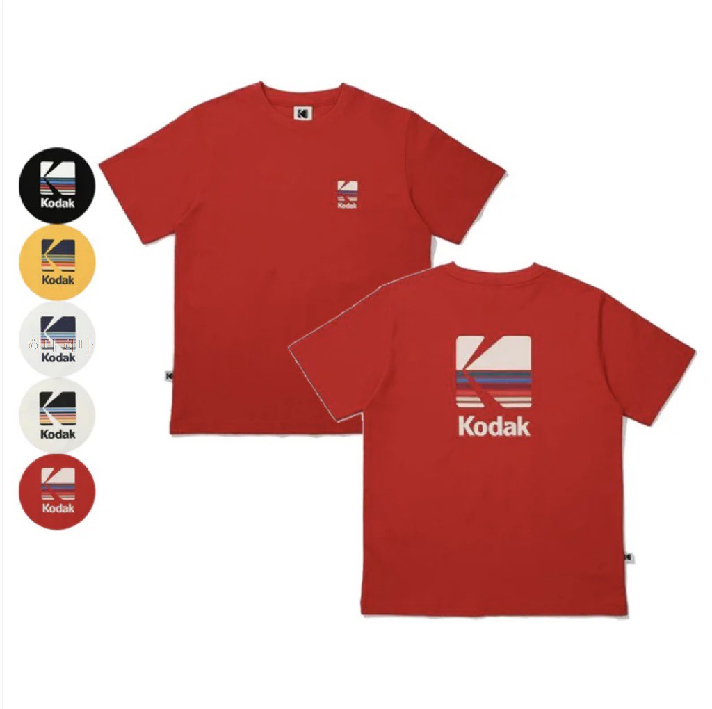 🍊【韓國KODAK柯達 SORONA彩虹標短袖T恤】🍊