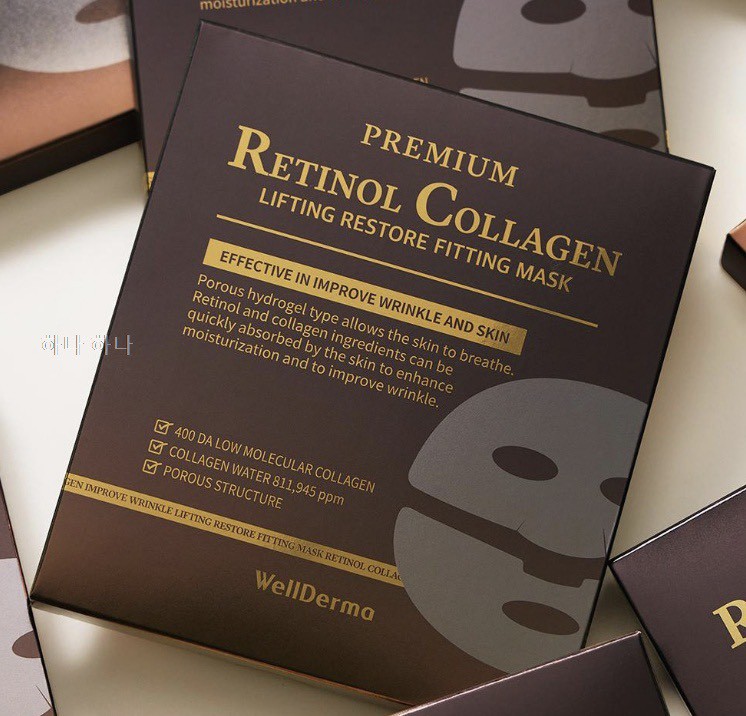 ✨韓國WellDerma夢蝸 A醇膠原蛋白緊緻貼合面膜4入