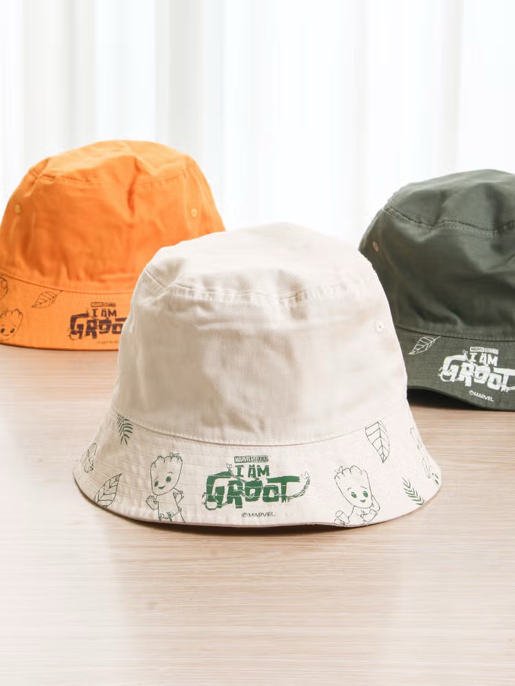 韓國🇰🇷🌿MARVEL聯名【I AM GROOT】可愛童趣漁夫帽🌿
