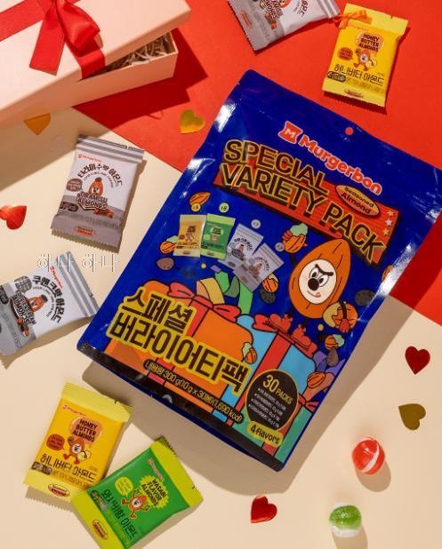 🎁 韓國人氣堅果NO.1【Murgerbon 杏仁什錦禮包｜300g｜30小包】