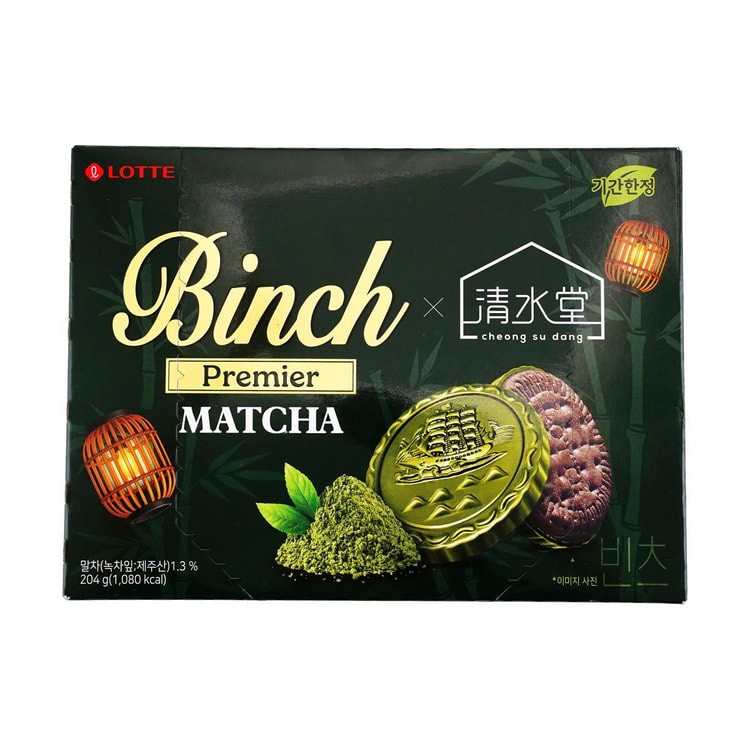韓國🍵 抹茶界的夢幻聯名Binch經典巧克力餅乾204g