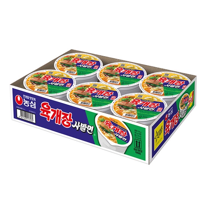 🇰🇷【農心】辣牛肉湯風味即食杯麵 6入組（육개장 사발면）