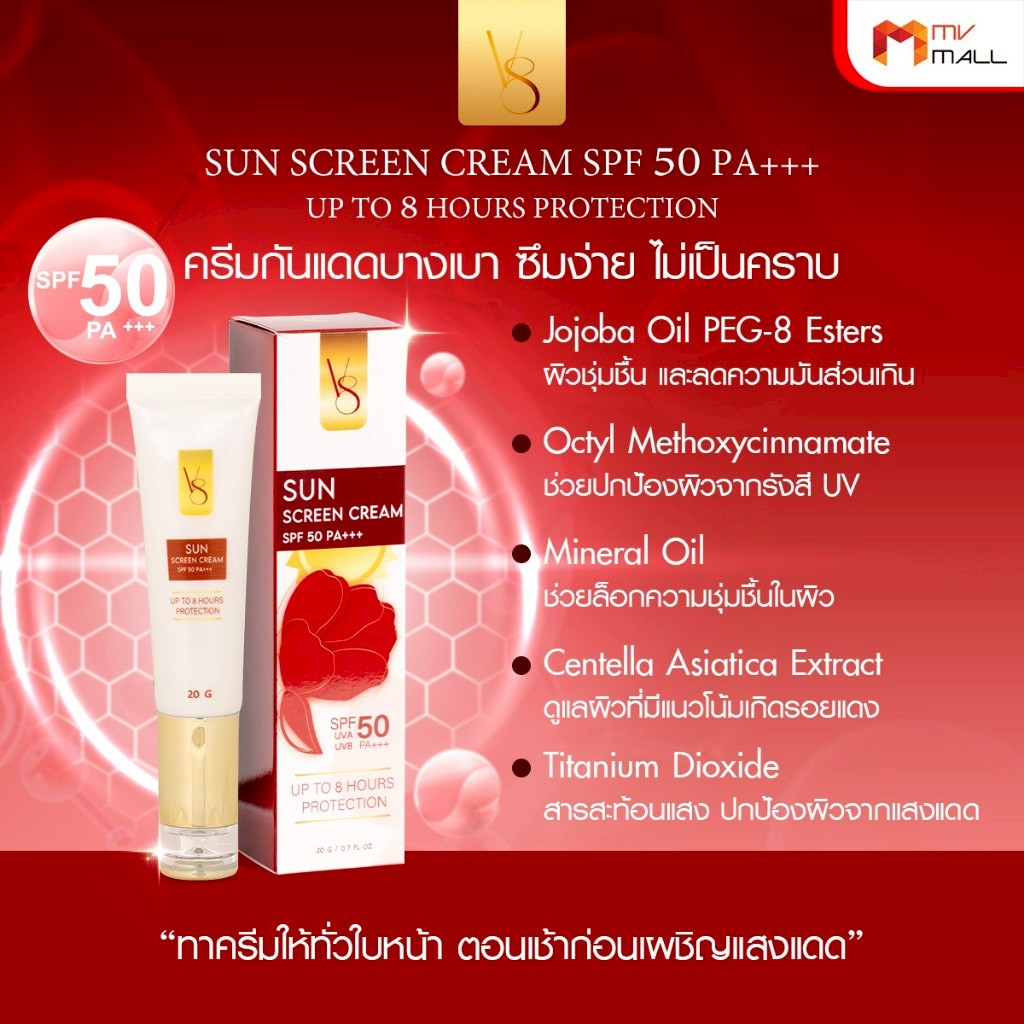 泰國🇹🇭V8 高效水潤防曬霜 SPF50 PA+++（20g）