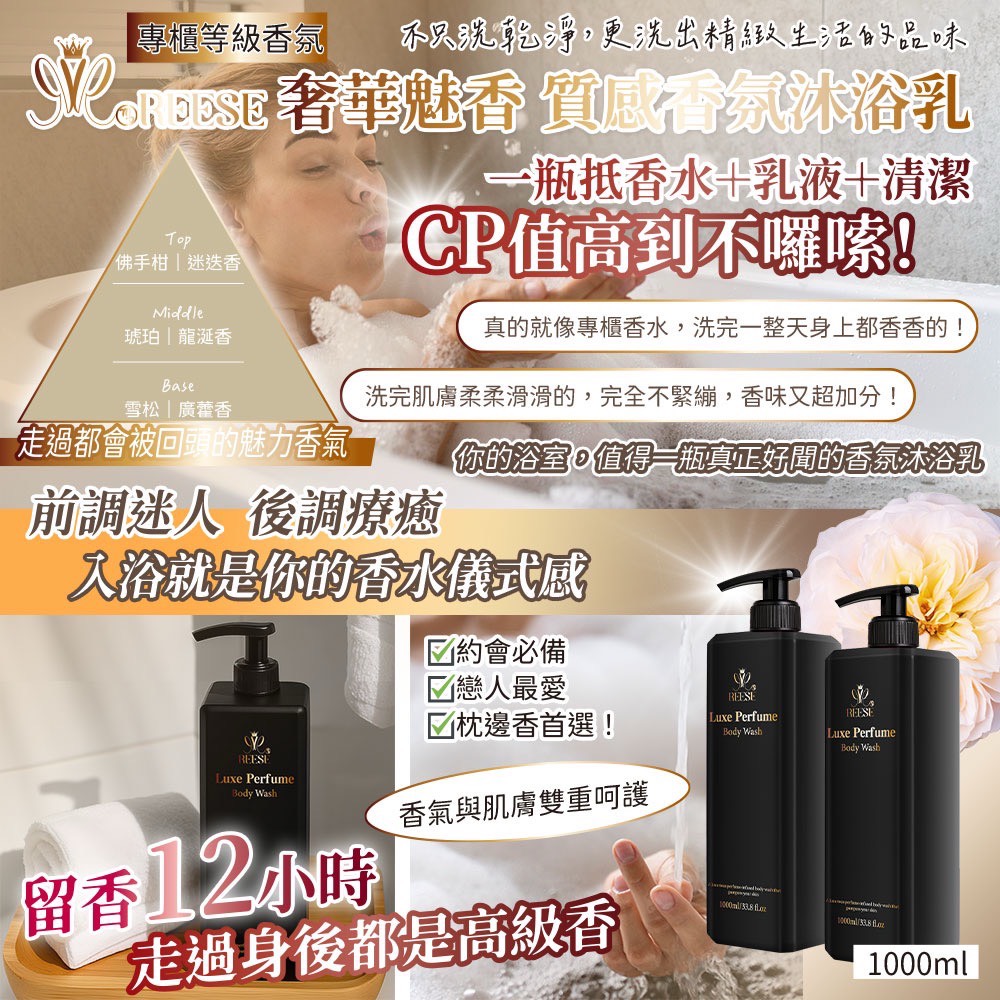 💫REESÉ 香氛沐浴乳 1000ml