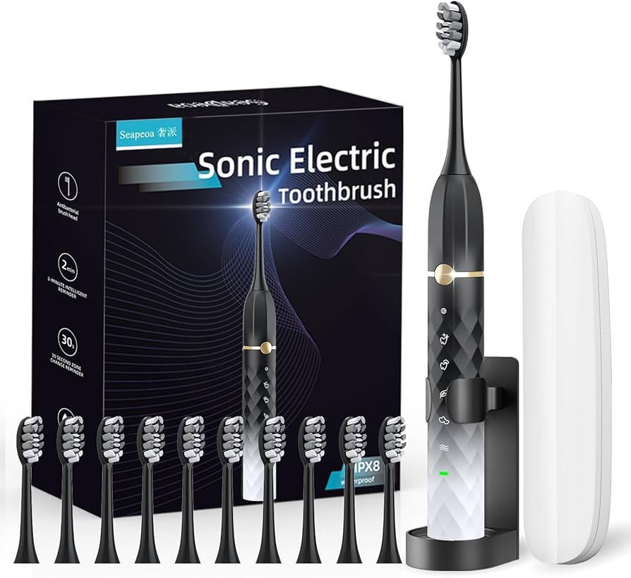 🇺🇸Seapeoa-IPX8 防水電動牙刷套組