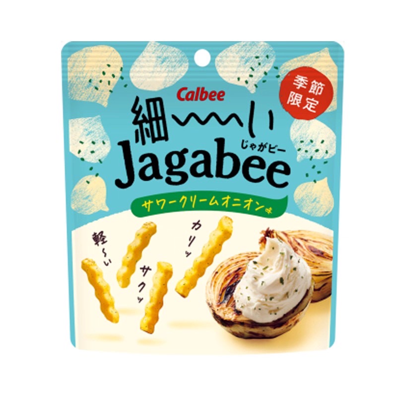 日本🇯🇵Calbee 卡樂比 Jagabee 細切薯條－酸奶洋蔥口味（季節限定）「一組2包」